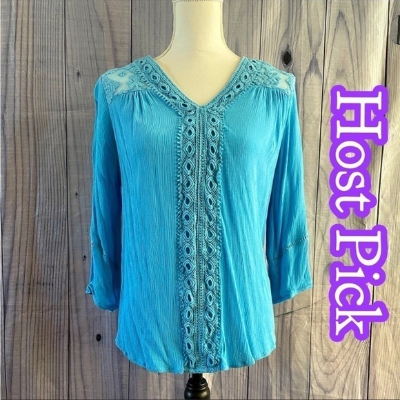 ✅HOST Pick✅ John Paul Richards V-Neck Blouse, Medium - Picture 1 of 8